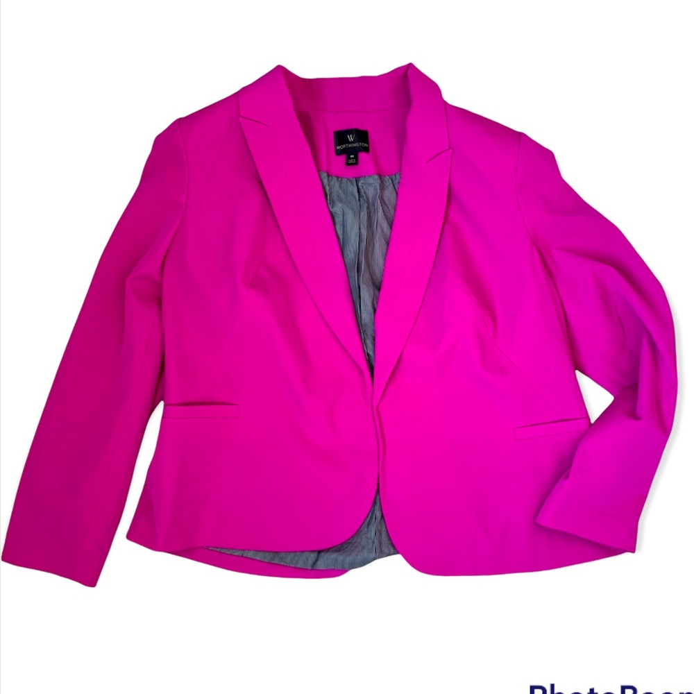 Women's Plus Size Hot Pink Blazer